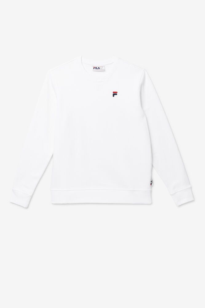 Fila Kieve White Sweatshirt Mens - NZ 12749-FMZT